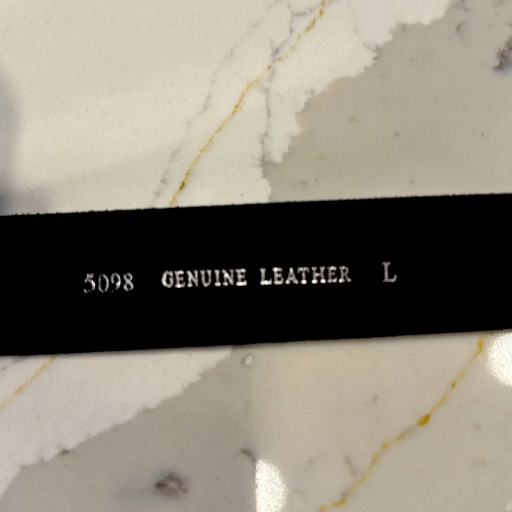 Snake buckle genuine leather belt